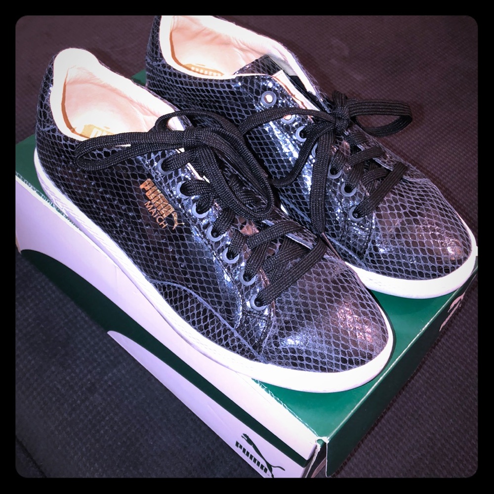 WMN’S PUMA WORN ONCE : Leather Animal Black!